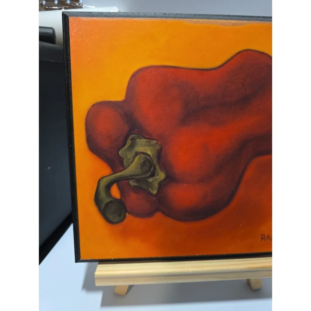WILL RAFUSE‎ Wood Wall Block Decor-Red Pepper 8X8